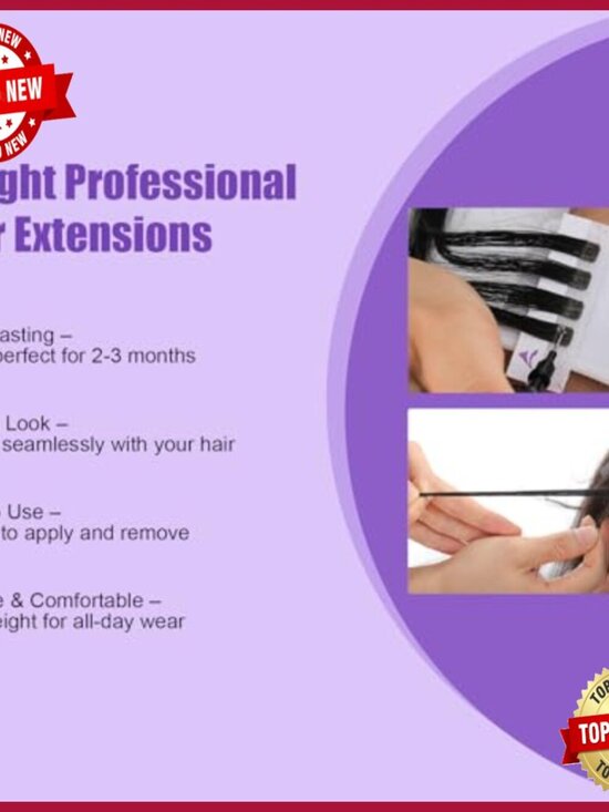 V Light Hair Extension Kit with UV Lamp & Glue - Quick Dry Human Hair Set main image 4